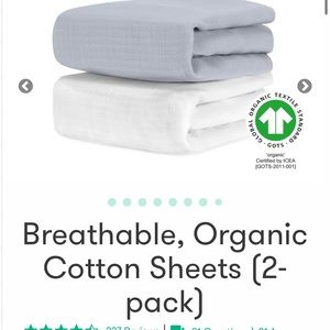 Newton MINI crib organic cotton sheets. NWOT